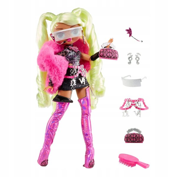 LOL. Verrassing! Fierce OMG Lady Diva - pop van 30 cm met accessoires en verlichting