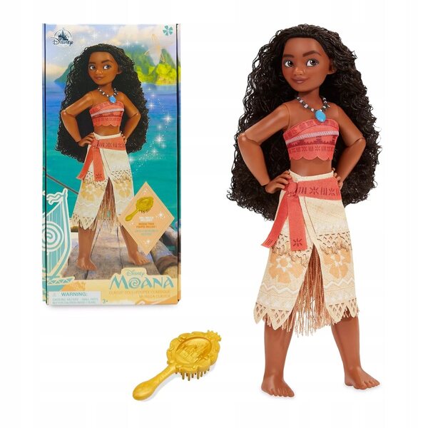 Bambola Moana Disney Store 27 cm con capelli ricci e vestito dettagliato