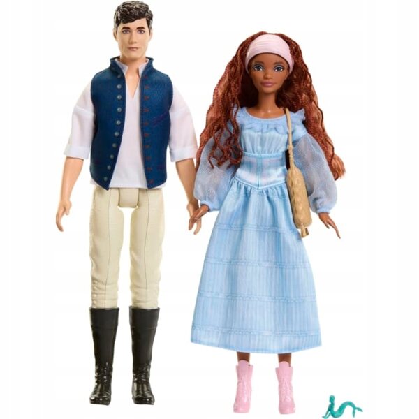 Set 2 Bambole Disney Ariel e Principe Eric La Sirenetta Mattel per Bambini