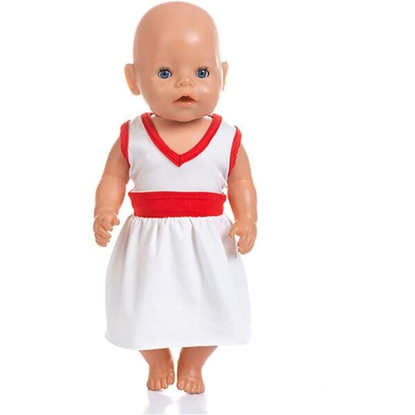 Cheerleader-Kleid für amerikanische Puppe 46 cm – Maßgeschneidertes Kleid-Zubehör B