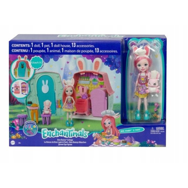 Enchantimals Set Mattel Haus mit Puppe und Haustier für Kinder ab 4 Jahren