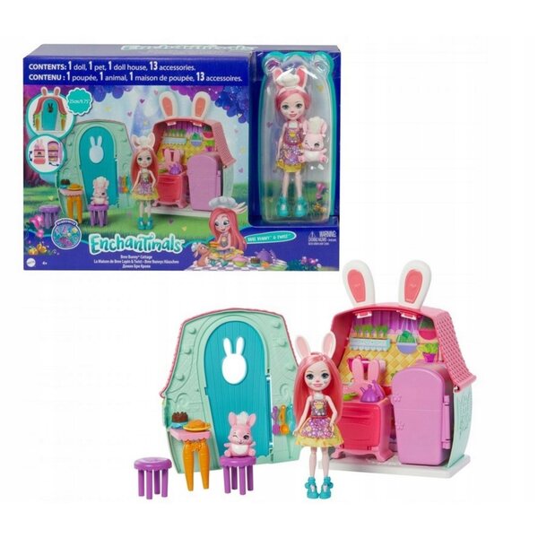 Enchantimals Set Mattel Haus mit Puppe und Haustier für Kinder ab 4 Jahren