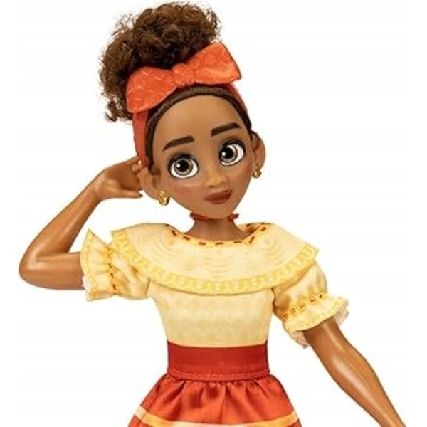 Bambola Dolores Madrigal da Encanto Disney, vestito dettagliato e capelli ricci