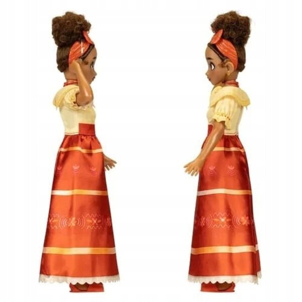 Bambola Dolores Madrigal da Encanto Disney, vestito dettagliato e capelli ricci