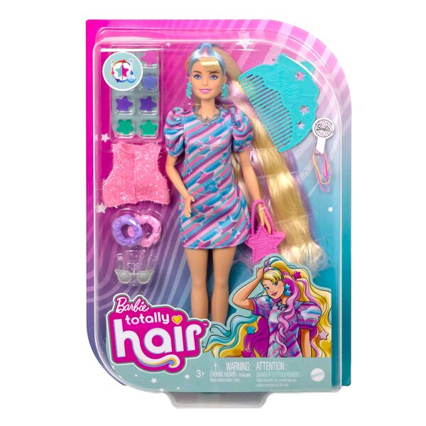 Barbie Totally Hair Lalka z długimi włosami + modowe akcesoria HCM88