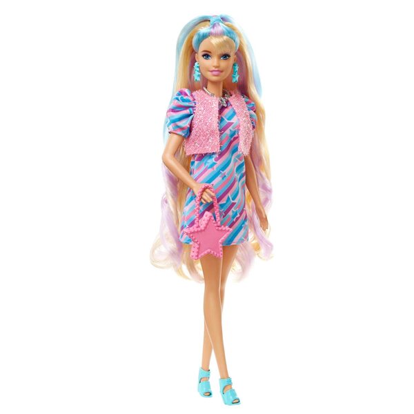 Barbie Totally Hair Lalka z długimi włosami + modowe akcesoria HCM88