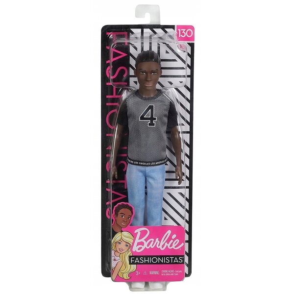 Ken Fashionistas Barbie Mattel mit Jeans und Sportshirt – CE-Spielzeug
