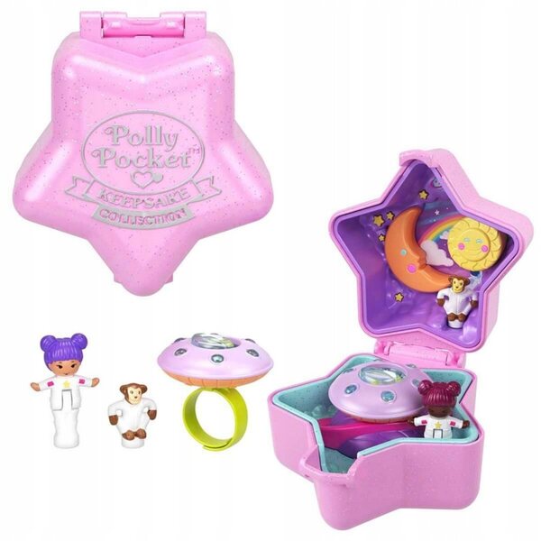 Polly Pocket Set Kompaktowy Gwiazdka avec anneau réglable pour filles