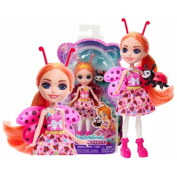 Enchantimals Marienkäferpuppe Biedronka mit passendem Tier für Kinder ab 4 Jahren