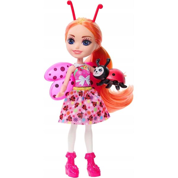 Enchantimals Marienkäferpuppe Biedronka mit passendem Tier für Kinder ab 4 Jahren