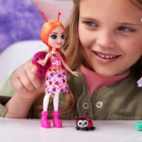 Enchantimals Marienkäferpuppe Biedronka mit passendem Tier für Kinder ab 4 Jahren