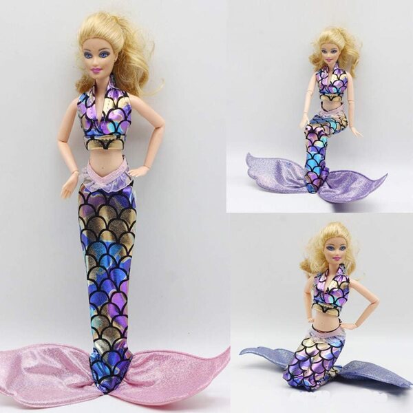 Abito da Sirena per Bambole 30 cm - Costume Moda 2 Pezzi Uteruik