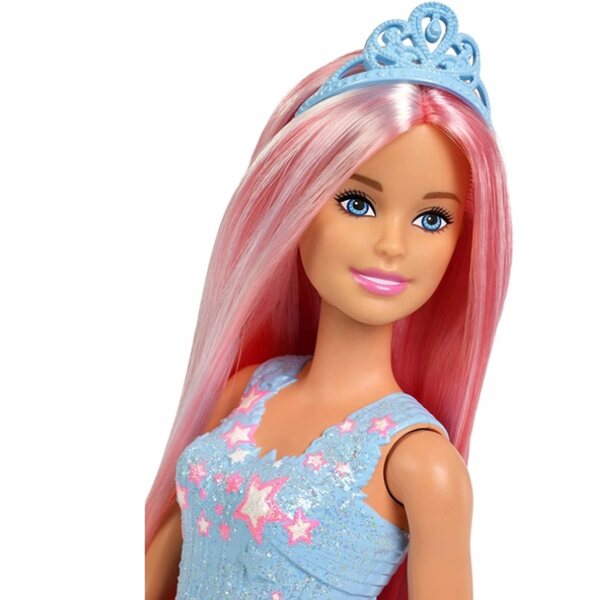 Barbie Dreamtopia Prinzessin mit langen Haaren und abnehmbarem Rock für Kinder ab 3 Jahren