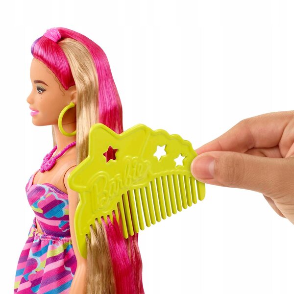 Barbie Totally Hair mit bunten Accessoires und Juwelen – bewegliche Puppe für Kinder ab 3 Jahren