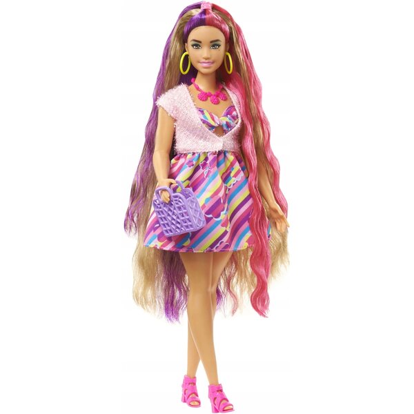 Barbie Totally Hair mit bunten Accessoires und Juwelen – bewegliche Puppe für Kinder ab 3 Jahren