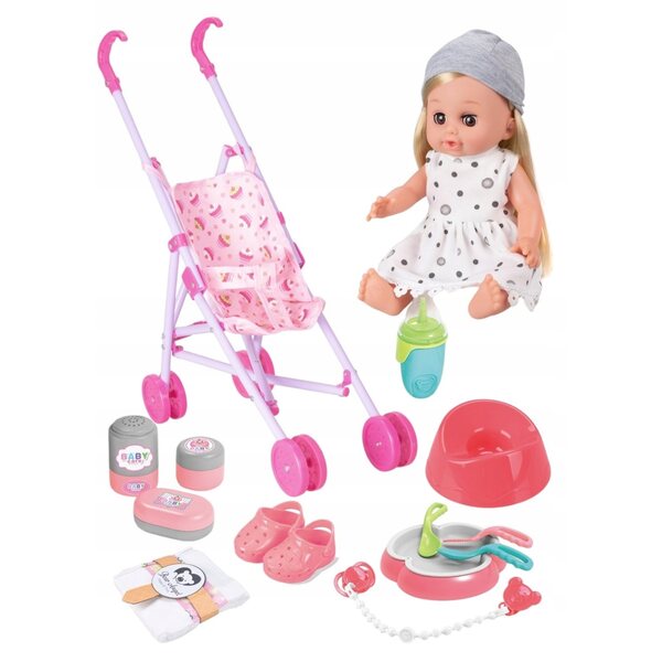 Martynka bambola Interattiva con Passeggino e Accessori Completi per Bambini 3+