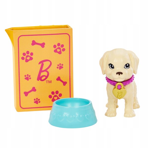 Barbie-Set mit 2 Welpen und Zubehör für Kinder ab 3 Jahren