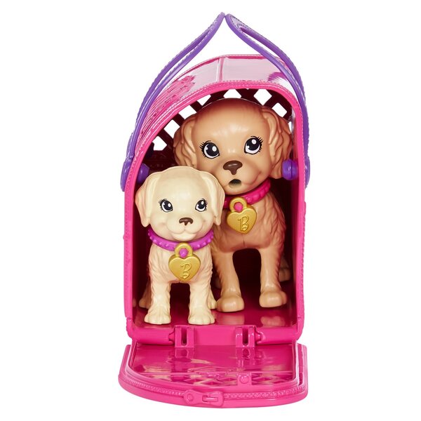Barbie-Set mit 2 Welpen und Zubehör für Kinder ab 3 Jahren
