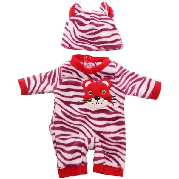 Pigiama con Cappello per Bambole 46 cm - Abbigliamento Casual Uteruik Tigre