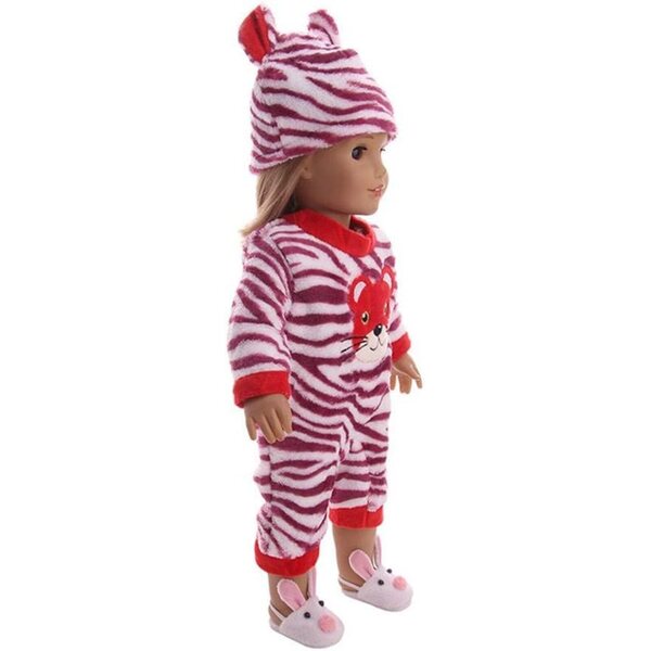 Pigiama con Cappello per Bambole 46 cm - Abbigliamento Casual Uteruik Tigre