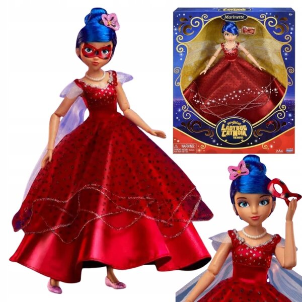 Miraculous Ladybug bambola in abito da ballo con maschera 28 cm – Giocattolo per bambini
