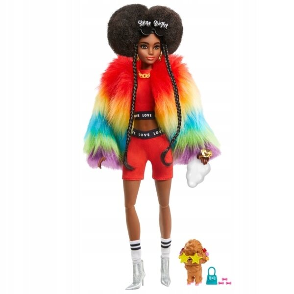 Barbie Extra Shine Bright mit Zubehör – Mattel-Puppe für Kinder ab 3 Jahren