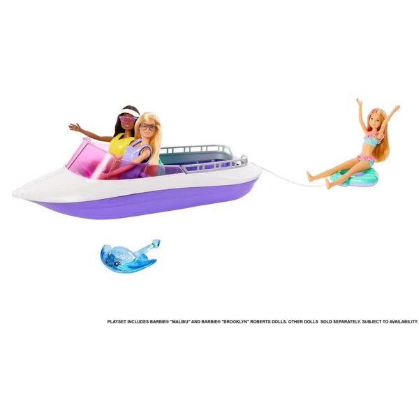 Barbie-Set mit 2 Puppen und 45,5 cm großem Boot für Kinder ab 3 Jahren