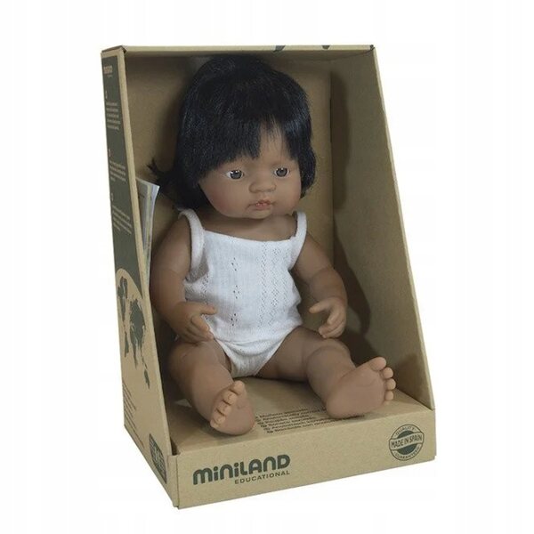 Miniland bambola spagnola 38 cm - Bambola Educativa in Vinile per Bambini