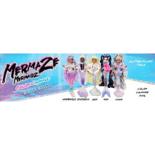 Bambola sirena Mermaze Mermaidz Harmonique Winter Waves con coda che cambia colore