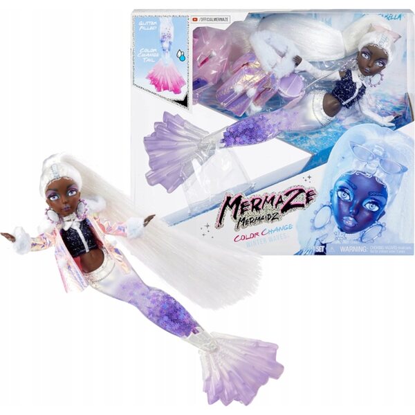 Bambola sirena Mermaze Mermaidz Harmonique Winter Waves con coda che cambia colore
