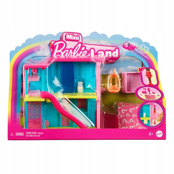 Barbie Mini BarbieLand-Set mit Minihaus, Minipuppe und Zubehör für Kinder ab 4 Jahren