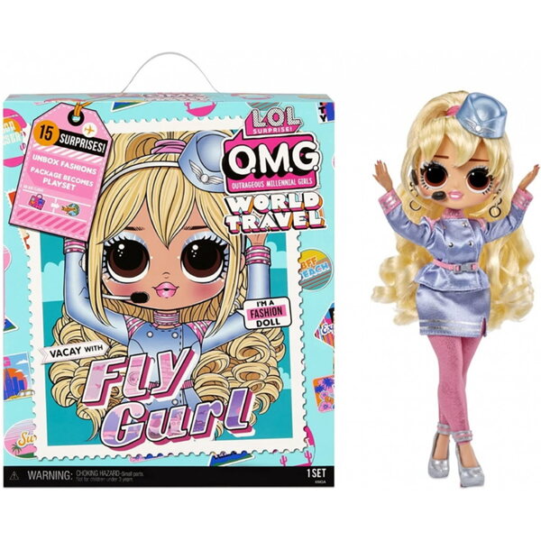L.O.L. Surprise OMG Fly Gurl – Weltreisepuppe mit Reisezubehör