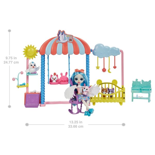 Enchantimals Zlobek-Haustierset mit Puppe und Mattel-Zubehör für Kinder ab 4 Jahren