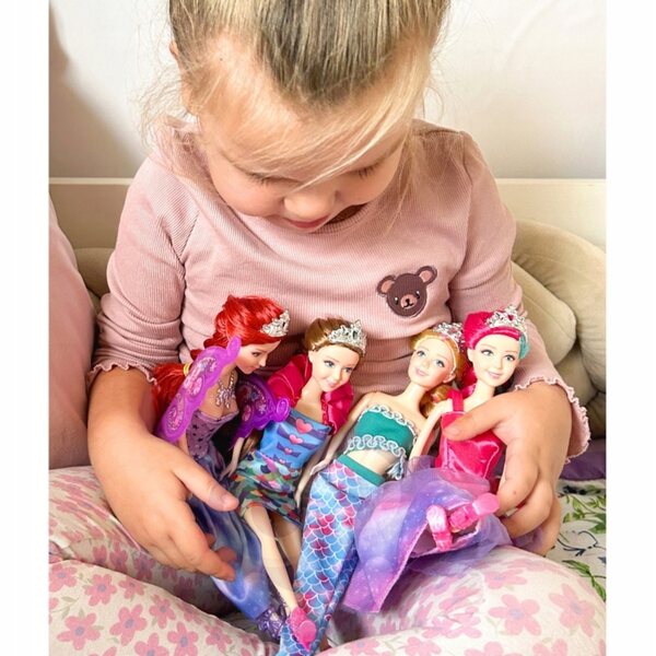 Set 4 Bambole Woopie Principesse Magiche con Accessori - Altezza 29 cm