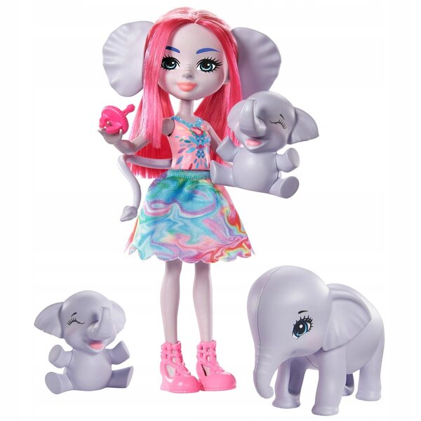 Enchantimals Family Elephants Kinderspielzeugset mit Puppen und Tieren