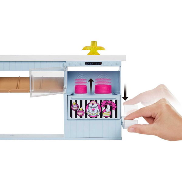Barbie Cukiernia mit Ciastolina und Zubehör – Puppe mit Kuchen und Muffins Mattel