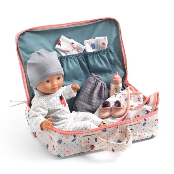 Djeco Lalka Vanille 32 cm z walizką Pomea +18 msc