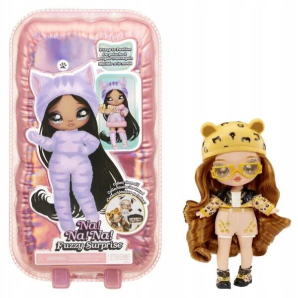 NANANA FUZZY SURPRISE LALKA JENNEL JAGUAR + ubranka, akcesoria