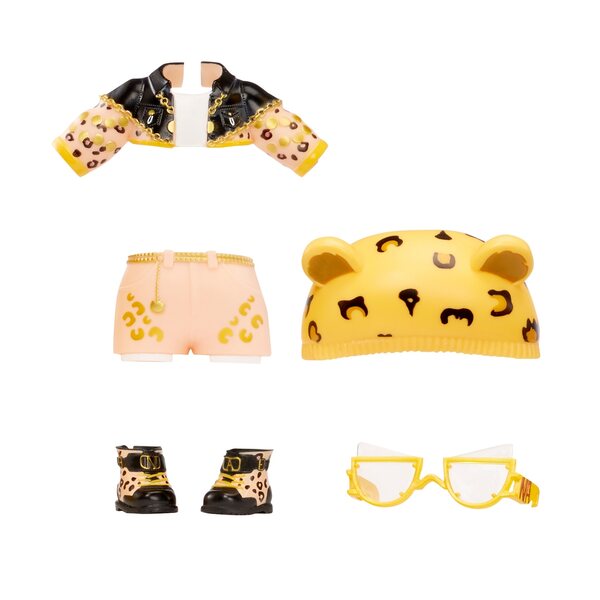 NANANA FUZZY SURPRISE LALKA JENNEL JAGUAR + ubranka, akcesoria