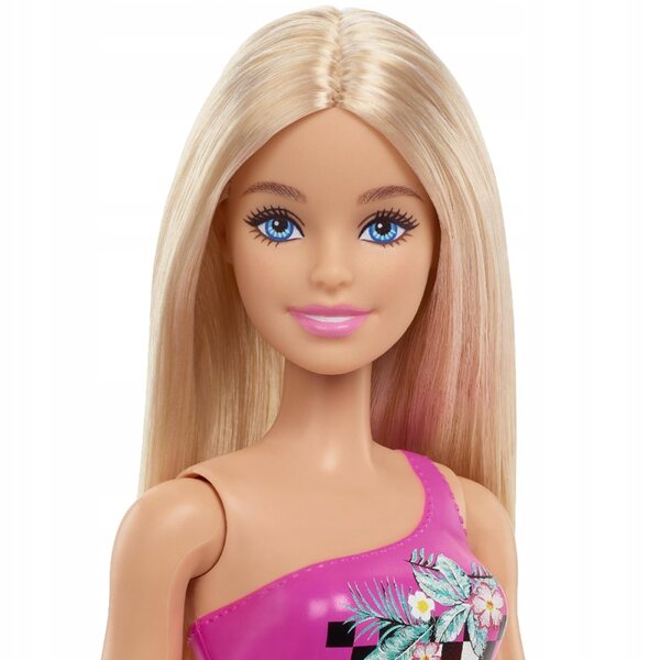 Barbie-Strandpuppe mit rosa Mattel-Badeanzug, ideal für Kinder ab 3 Jahren