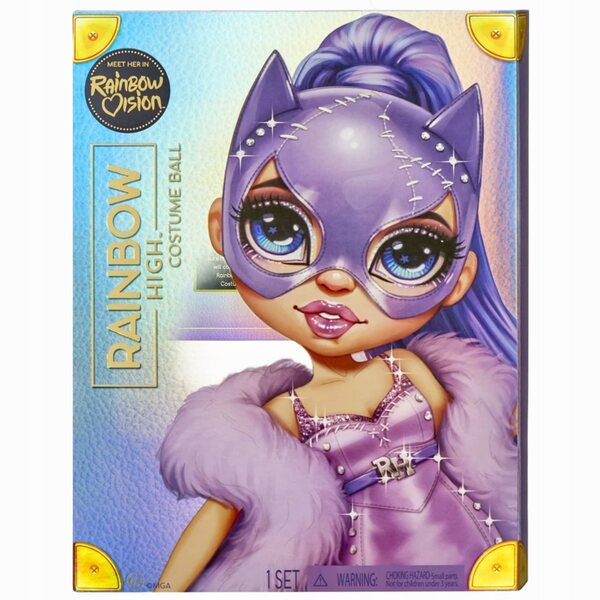 Rainbow High Violet Willow - Modedukke med Kitty Cat kostume og tilbehør