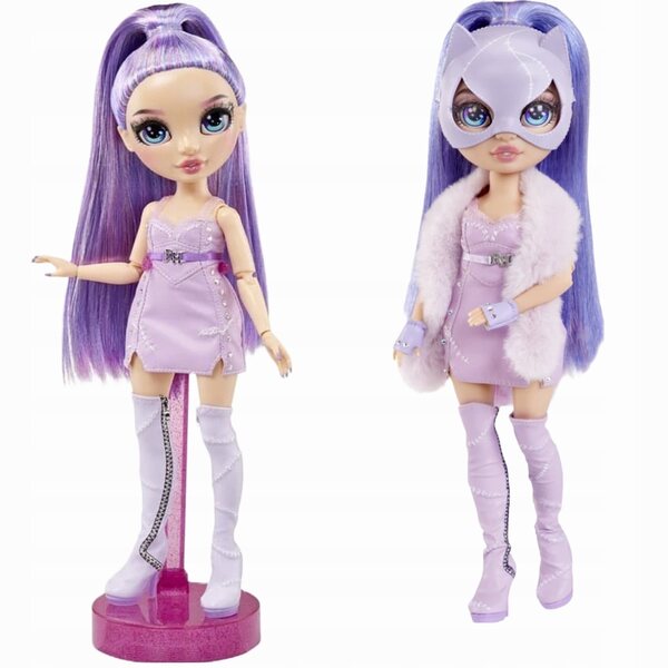 Rainbow High Violet Willow - Modedukke med Kitty Cat kostume og tilbehør