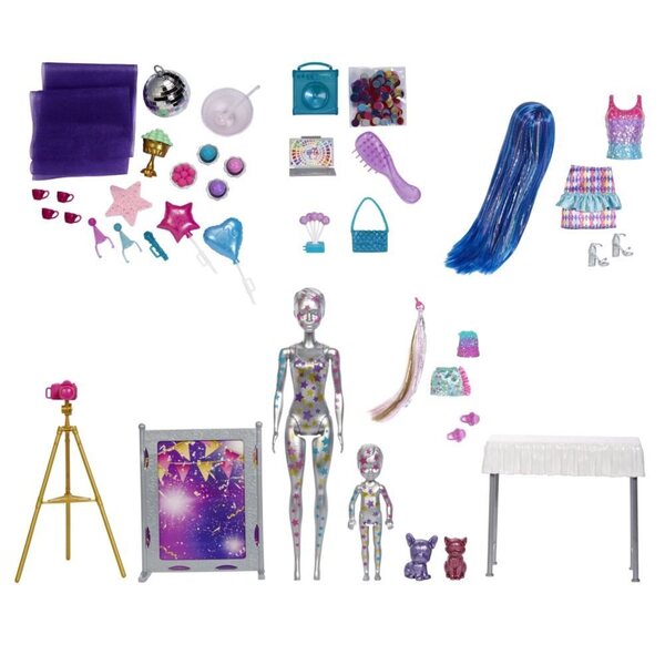 Barbie Color Reveal Impresa Set Grande con 50+ Sorprese e Lullke Colorate