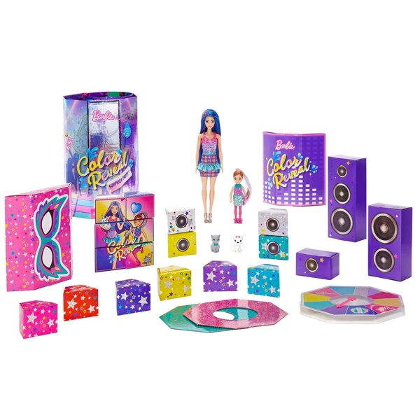 Barbie Color Reveal Impresa Set Grande con 50+ Sorprese e Lullke Colorate