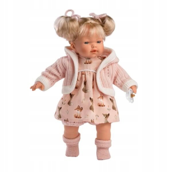 Llorens Roberta huilpop 33 cm in hoogwaardige stoffen voor kinderen vanaf 3 jaar