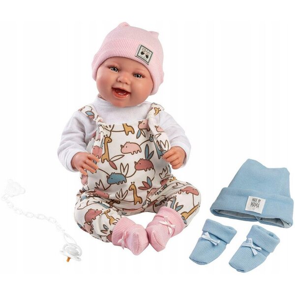 Llorens Newborn Tino/Tina pop 44 cm in plastic en stof voor kinderen vanaf 3 jaar