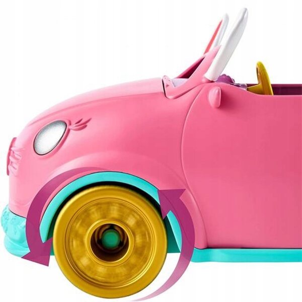 Enchantimals Kaninchenauto mit Bree Bunny-Puppe und Twist-Kaninchen, 10 Stück
