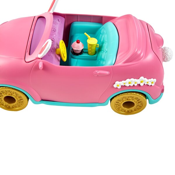 Enchantimals Kaninchenauto mit Bree Bunny-Puppe und Twist-Kaninchen, 10 Stück