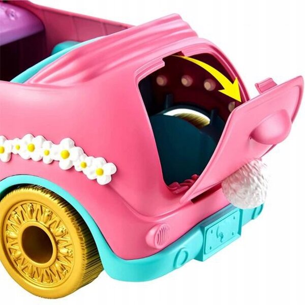 Enchantimals Kaninchenauto mit Bree Bunny-Puppe und Twist-Kaninchen, 10 Stück