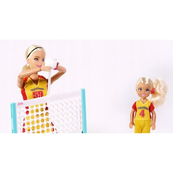 Barbie Chelsea Volleyball Trenerka mit Original Mattel Set für Kinder ab 3 Jahren